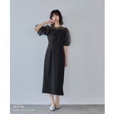 niana ニアナ ラインストーンツイストパフスリーブドレス | Fashion Letter | 詳細画像2 