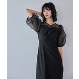 niana ニアナ ラインストーンツイストパフスリーブドレス | Fashion Letter | 詳細画像5 