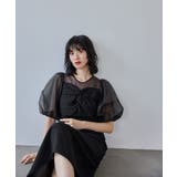 niana ニアナ ラインストーンツイストパフスリーブドレス | Fashion Letter | 詳細画像7 