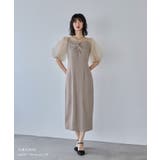 niana ニアナ ラインストーンツイストパフスリーブドレス | Fashion Letter | 詳細画像8 