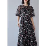 ブラック | niana ニアナ フラワーエンブロイダリードレス | Fashion Letter