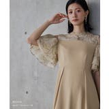 niana ニアナ オフショルフリルフラワー刺繍ドレス | Fashion Letter | 詳細画像2 