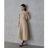 niana ニアナ オフショルフリルフラワー刺繍ドレス | Fashion Letter | 詳細画像3 