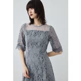 ブルーグレー | niana ニアナ ケミカルレースドレス | Fashion Letter