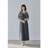 チャコール | niana ニアナ オフショルダージャガードドレス | Fashion Letter