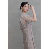 グレージュ | niana ニアナ ボレロセットフラワースパンコールドレス | Fashion Letter