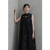 ブラック | niana ニアナ デイジーフラワードットドレス | Fashion Letter