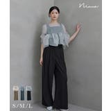 niana ニアナ オーガンザペプラムトップスセットアップドレス | Fashion Letter | 詳細画像1 