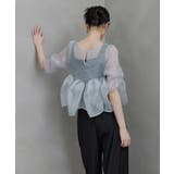 niana ニアナ オーガンザペプラムトップスセットアップドレス | Fashion Letter | 詳細画像6 