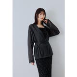 ブラック | niana ニアナ シャーリングレイヤードドレスセット | Fashion Letter