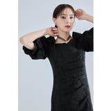 ブラック | niana ニアナ シアージャガードオーガンザドレス | Fashion Letter