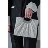 アイボリー | niana ニアナ スパンコール刺繍レースハンドバッグ | Fashion Letter