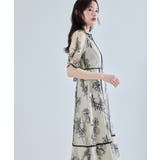 niana ニアナ フラワーレースパイピングフレアドレス | Fashion Letter | 詳細画像13 