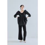 ブラック | niana ニアナ エッジリボンセットアップドレス | Fashion Letter