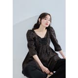 ブラウン | niana ニアナ エッジリボンセットアップドレス | Fashion Letter