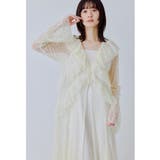 アイボリー | niana ニアナ ラッフルレースガウンレイヤードドレス | Fashion Letter