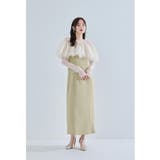 イエロー | niana ニアナ フローティングラッフルマルチスリーブドレス | Fashion Letter