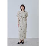 ベージュ | niana ニアナ ブロッサムフリルドレス | Fashion Letter