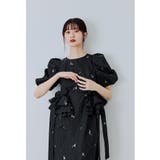 ブラック | niana ニアナ ブロッサムフリルドレス | Fashion Letter