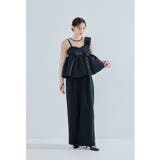 ネイビー | niana ニアナ アシンメトリーリボンセットアップ | Fashion Letter
