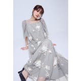 グレー | niana ニアナ フローラルAラインドレス | Fashion Letter