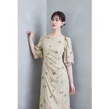 ベージュ | niana ニアナ ペタルエンブロイダリードレス | Fashion Letter