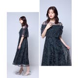 niana ニアナ ラメレースドレープフレアドレス | Fashion Letter | 詳細画像3 