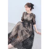 ブラック | niana ニアナ エンブロイダリーレイヤードドレス | Fashion Letter