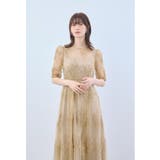 イエロー | niana ニアナ エンブロイダリーレイヤードドレス | Fashion Letter