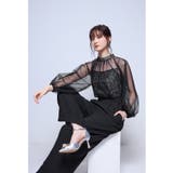 ブラック | niana ニアナ チュールレイヤードコンビネゾン | Fashion Letter