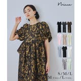 niana ニアナ バブルスリーブジャガードドレス | Fashion Letter | 詳細画像1