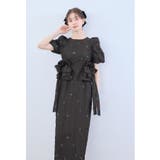 ブラウン | niana ニアナ ブロッサムフリルドレス | Fashion Letter
