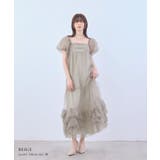 niana ニアナ ボリュームチュールパフスリーブドレス | Fashion Letter | 詳細画像8 