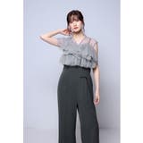 チャコール | niana ニアナ シマーラッフルオールインワン | Fashion Letter