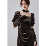 ダークブラウン | niana ニアナ グリントベロアドレス | Fashion Letter