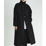 ブラック | etoll エトル スタンドカラー&ステンカラー2wayロングコート | Fashion Letter