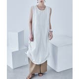 サイドシャーリング ノースリーブワンピース ワンピース | Fashion Letter | 詳細画像3 