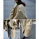 etoll エトル ノーカラーボア切替キルトコート | Fashion Letter | 詳細画像7