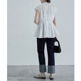 etoll エトル ウエストタックフレンチスリーブブラウス | Fashion Letter | 詳細画像14
