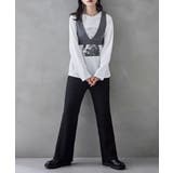 etoll エトル スモッキングジャガードストレートパンツ | Fashion Letter | 詳細画像4 