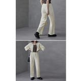 etoll エトル スモッキングジャガードストレートパンツ | Fashion Letter | 詳細画像7 