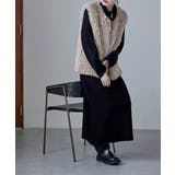 etoll エトル ハーフジップリブニットワンピース | Fashion Letter | 詳細画像17