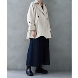etoll エトル トレンチ風Aラインミドルコート | Fashion Letter | 詳細画像8