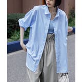 サックスストライプ | etoll エトル オーバーシャツラッシュガード | Fashion Letter
