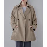 ベージュ | etoll エトル トレンチライクAラインコート | Fashion Letter
