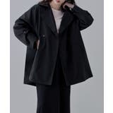 ブラック | etoll エトル トレンチライクAラインコート | Fashion Letter