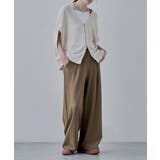 etoll エトル ストレッチタックワイドパンツ | Fashion Letter | 詳細画像12 