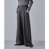 チャコール | etoll エトル ストレッチタックワイドパンツ | Fashion Letter