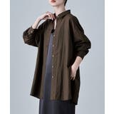 ブラウン | etoll エトル ワッシャーシアーオーバーシャツ | Fashion Letter