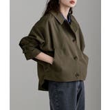 カーキ | etoll エトル ステンカラードルマンショートトレンチコート | Fashion Letter